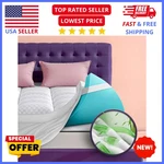 Queen Cooling Mattress Topper 4" Dual-layer Memory Foam With Soft Cover Gel. Fixed Price $78.99.