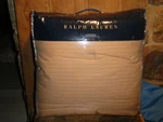 Rare Ralph Lauren Queen Comforter Brown /cream Stripe Camel Haberdashery Beckett. Fixed Price $575.00.