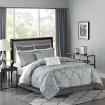 Madison Park Lavine Cozy Bed King (104 X 92 In), Blue Bag 12PCS. Fixed Price $114.97.