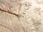 Simply Shabby Chic Floral Misty Rose Ruffled Full/queen Cotton Comforter Blanket. Fixed Price $400.00.