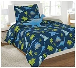 Linen Plus Comforter Set Boys Dinosaur Dark Blue Green Grey New (twin). Fixed Price $64.59.