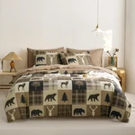 Rustic Cabin Lodge Comforter Set With Sheets, 7-PIECE Queen Bed Bag. Fixed Price $58.97.