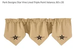 Carrington Lined Triple Point Valance Farmhouse Patch Star Park Designs Yellow. Fixed Price $24.00.