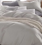 Dkny Pure Comfy Full/queen Striped Comforter & Shams Set Platinum Grey New. Fixed Price $63.90.