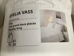 Ikea Ofelia Vass Set King Size 1 Comforter, 2 Pillow Sham New. Fixed Price $90.00.