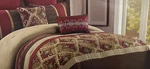 3 Piece Hallmart Mesa King Comforter Set 102X90 Burgundy Brown Southwestern. Fixed Price $36.57.