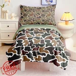 Ckou Ccoo Camo Toddler Bedding Set 4PC Boys Comforter Sheet Pillowcase Duck. Fixed Price $55.98.