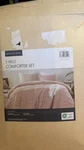 Size Comforter - 3 Piece Pintuck Pleated Bedding Set, All King Blush. Fixed Price $24.99.