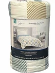 Mainstays Reversible Microfiber Comforter, Multi Check, Txl, Adult, Unisex. Fixed Price $18.00.