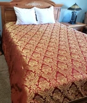 Noble Excellence King Comforter Red Gold Damask Reversible Luxury Hotel Bedding. Fixed Price $69.95.