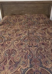 Queen Comforter Set Hollywood Regency Custom Jacquard Dark Romantic Paisley 6 Pc. Fixed Price $74.98.