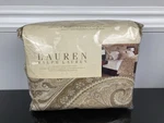 Ralph Lauren Desert Spa Paisley Duvet / Comforter Cover Tan Beige Queen. Fixed Price $495.00.