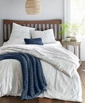 Oake Printed Beaded Stitch 3 Pc. Comforter Set, King, Navy $280 Msrp. Fixed Price $119.99.