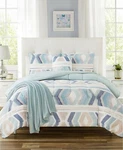 Sanders Artisan 5 Pc. Geometric Reversible Comforter Set - King Light Blue. Fixed Price $52.95.