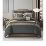 Nanshing Caval Grey King Comforter Set Geometric Polyester 10PC W/shams. Fixed Price $45.00.
