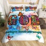 Bible Verses Christian Quotes Duvet Cover Set Queen Size,rainbow Tie Dye Bedd.... Fixed Price $56.43.