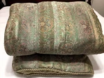 Croscill Metallic Stripe Sateen Queen Comforter. Fixed Price $98.00.
