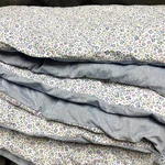 Vtg Lauren Ralph Reversible Floral Denim Twin Comforter Elizabeth Street. Fixed Price $69.95.