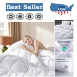 Hotel-quality Oversized King Comforter With Box-stitch Design 116X98 Inches. Fixed Price $76.99.