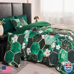 Zrnbast Emerald Green Queen Size Comforter Set 7 Pieces Bed In Bag Soft. Fixed Price $65.51.