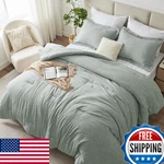 Cozylux California King Comforter Set 3 Pieces Heathered Sage Green Soft Luxury. Fixed Price $103.75.
