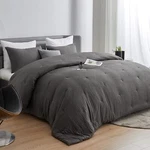 Hombys Piece Seersucker Oversized King Comforter Set 132X120, Breathable Gr.... Fixed Price $151.08.