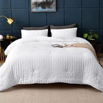 Avelom Seersucker King Comforter Set (104X90 Inches), 3 Pieces - 100% Soft. Fixed Price $71.99.