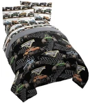 Jay Franco Monster Jam Tracks 4 Piece Twin Bed Set - Includes Comforter & Sheet. Fixed Price $91.18.