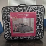 Juicy Couture Leopard Print 8PC King Bed Comforter, Shams, Sheet Set,pillow. Fixed Price $115.00.