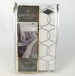 Croscill Isla Pillow Sham White/ Grey 26"X Square European New. Fixed Price $27.90.