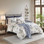 Madison Park Zennia 7 Pc Printed Seersucker Comforter Set With Throw Blanket. Fixed Price $453.71.
