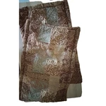 Croscill Jacquard Scroll Damask Pillow Shams Euro Brown Tan Gold Set Of 2. Fixed Price $18.27.
