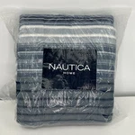 Nwt Nautica Grey Blue Striped Quilted Daybed Comforter Home Decor. Fixed Price $128.00.