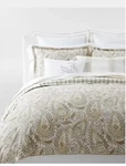 New Ralph Lauren Full Queen Naomi Tan Silver Paisley Comforter & Shams Set 3PC. Fixed Price $225.59.