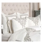 Villa Home Collection Patrina King Ivory Duvet With 2 Matching Shams Handmade. Fixed Price $149.99.