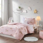 Mi Zone Kids Alicia Rainbow And Metallic Stars Comforter Set With Bed Sheets. Fixed Price $129.99.