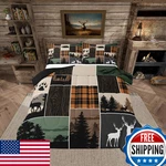 Erosebridal Rustic Cabin Comforter Set Queen Size Hunting Bear Deer Bedding. Fixed Price $31.60.