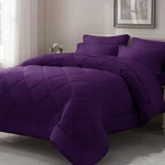 Elnido Queen Purple King Comforter Set - 7 Pieces Size, Ult. Fixed Price $94.81.