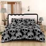 3PCS Sugar Skull Comforter Set Queen, Soft Microfiber Lightweight. Fixed Price $47.99.
