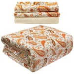 Grand Suites Paisley 4-PIECE Queen Comforter Set In Ivory Orange. Fixed Price $39.99.