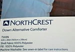 Northcrest Home Down Alternative Twin Comforter - Black Iris/bluestone. Fixed Price $52.49.