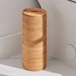 Better Homes & Gardens Floor Standing Toilet Paper Reserve With Lid, Rattan. Fixed Price $31.70.