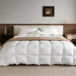 Downfort Goose Feather Fiber Comforters King Size Extra Fluffy White Duvet. Fixed Price $177.92.
