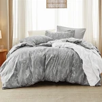 Bedsure Comforter - Grey Set, 3 Pieces Cute Queen, 04. Fixed Price $73.99.