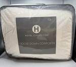 Hotel Collection European White Full/queen Goose Down Medium Weight Comforter. Fixed Price $230.00.