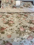 Biltmore Rosalee Queen Comforter With 2 Shams Floral Blooms Chic Linen Cotton. Fixed Price $89.95.