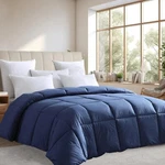 Farm Home Organic Cotton Down Alternative Comforter King Navy 108" X 98". Fixed Price $74.95.