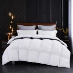 White Lightweight Summer King Size Goose Down Comforter 100%COTTON Bedding. Fixed Price $84.99.