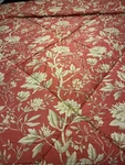 Ralph Lauren Comforter King Floral Villa Camellia Coral Red Tan Cotton Vintage. Fixed Price $100.00.