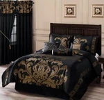 7-PIECE Luxurious Royal Floral Jacquard Woven Comforter Set Oversized Bedding. Fixed Price $92.99.